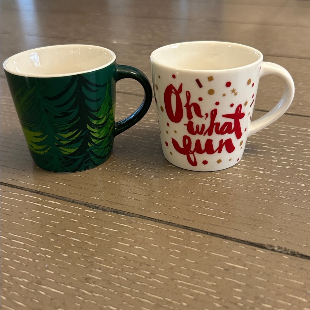 STARBUCKS 2014 SET OF 2  Holiday Demi-cups